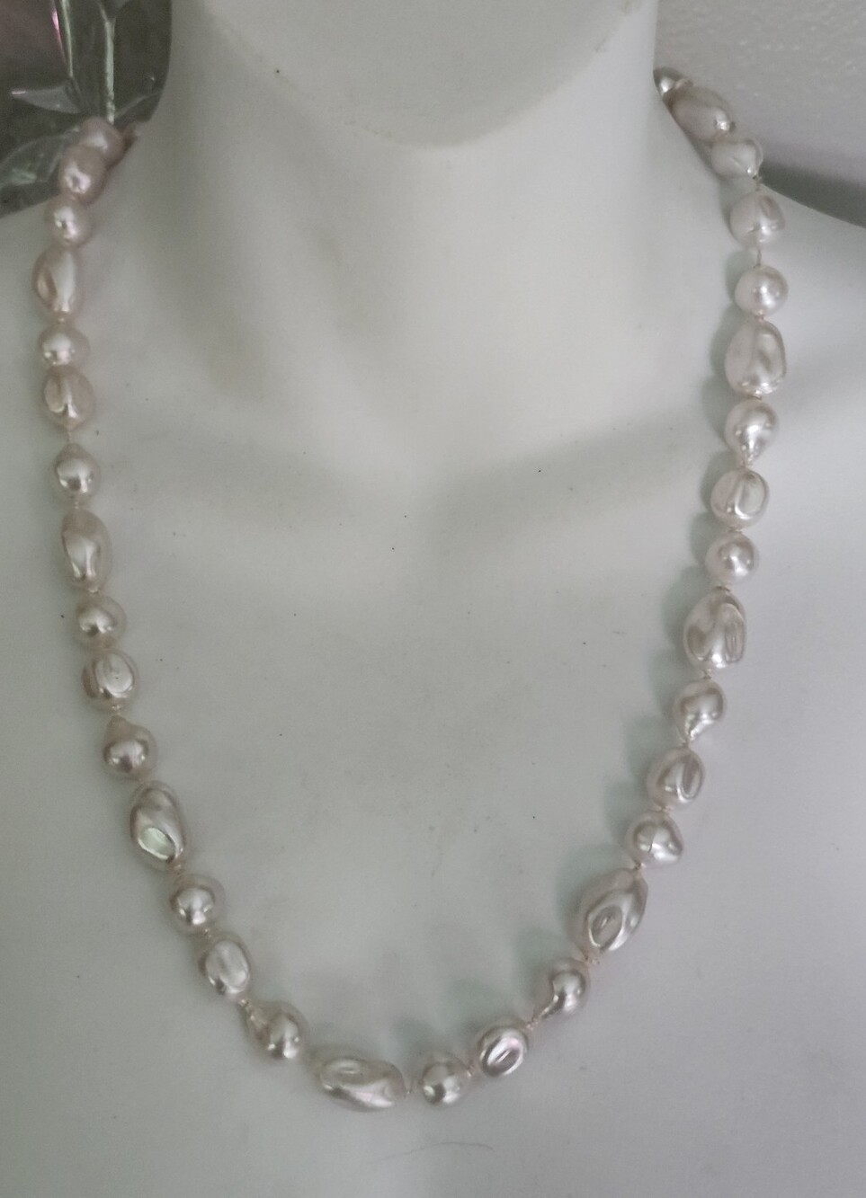 Vtg Baroque Freshwater Pearl Necklace - 23 Inches